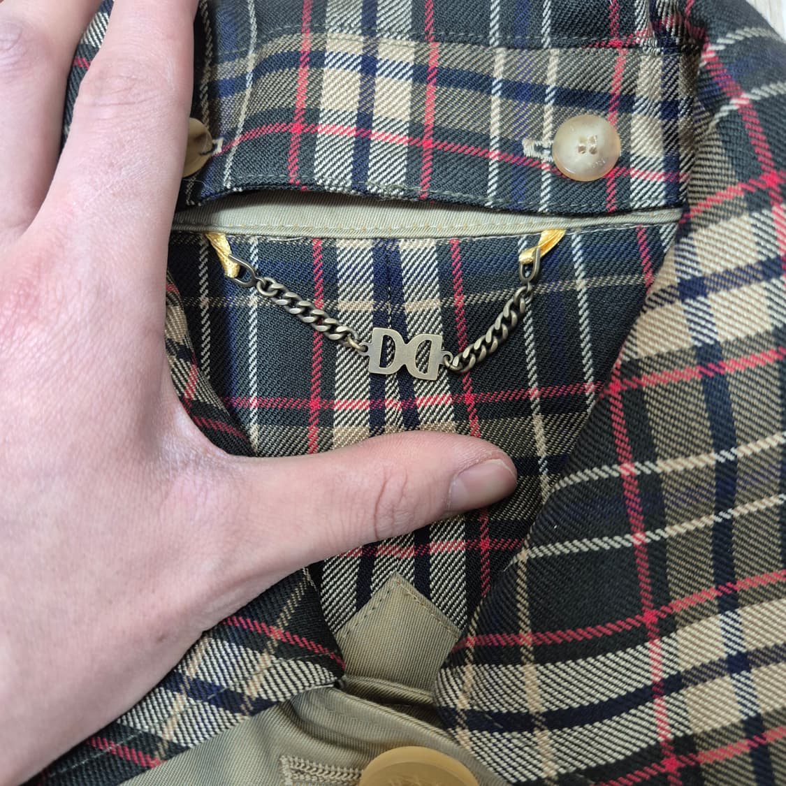 닥스 런던 체크 카라 트렌치코트 85-160 상품이미지4