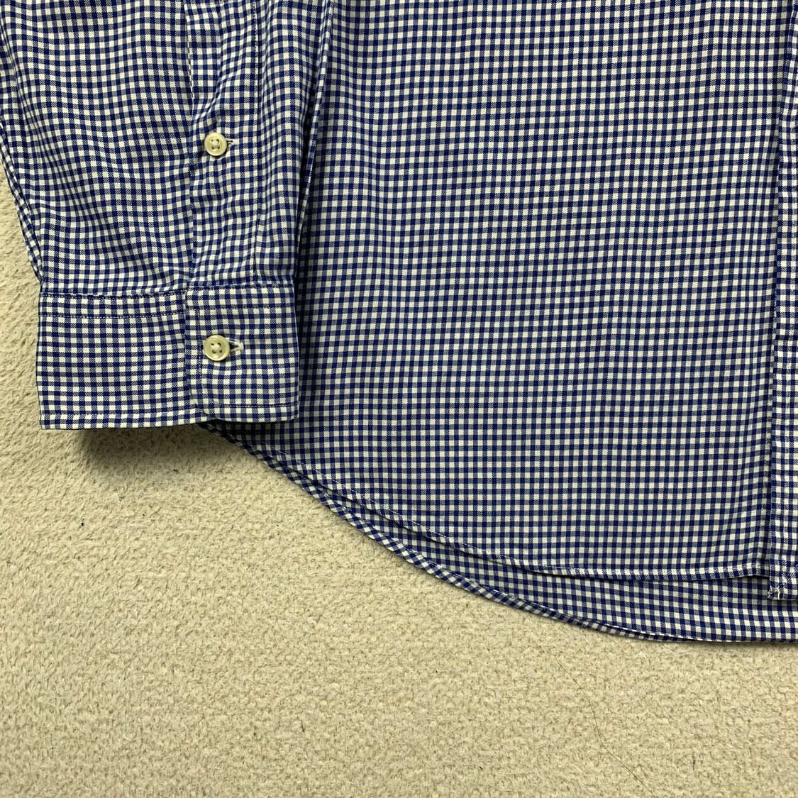 폴로 랄프로렌 포니로고 네이비 깅엄체크 셔츠  상품이미지4