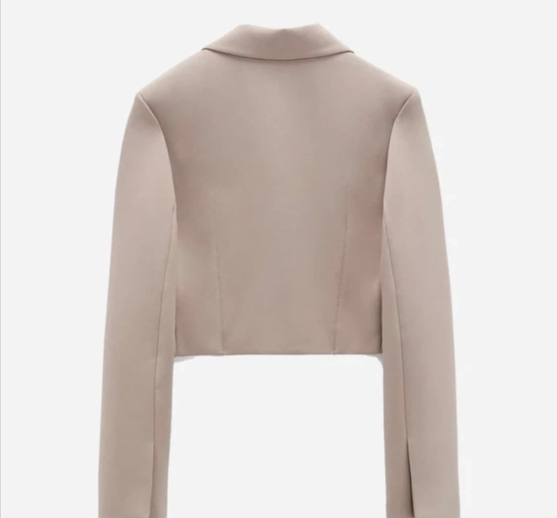 자라 크롭블레이저+치마 셋업 베이지 상품이미지3