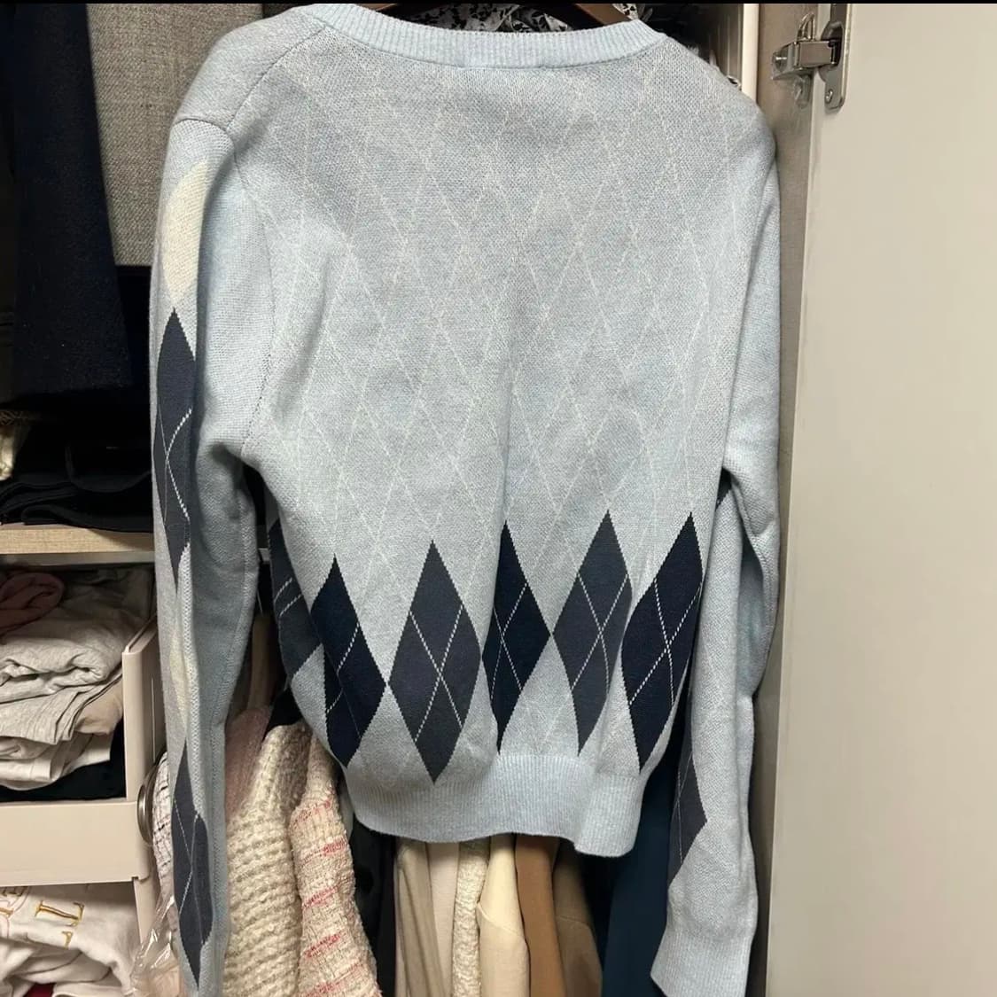 프론트로우 Argyle Knit Pullover 아가일니트풀오버봄가을니트 상품이미지5