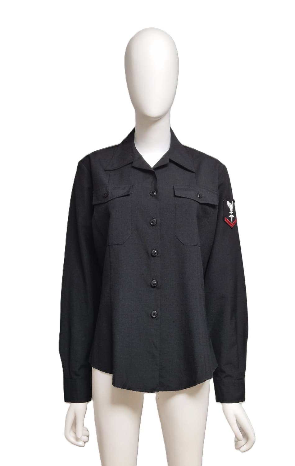 미해군 의무 이병 여군용 정복 전투복 긴팔 카라티 셔츠 남방 (XL) 상품이미지1