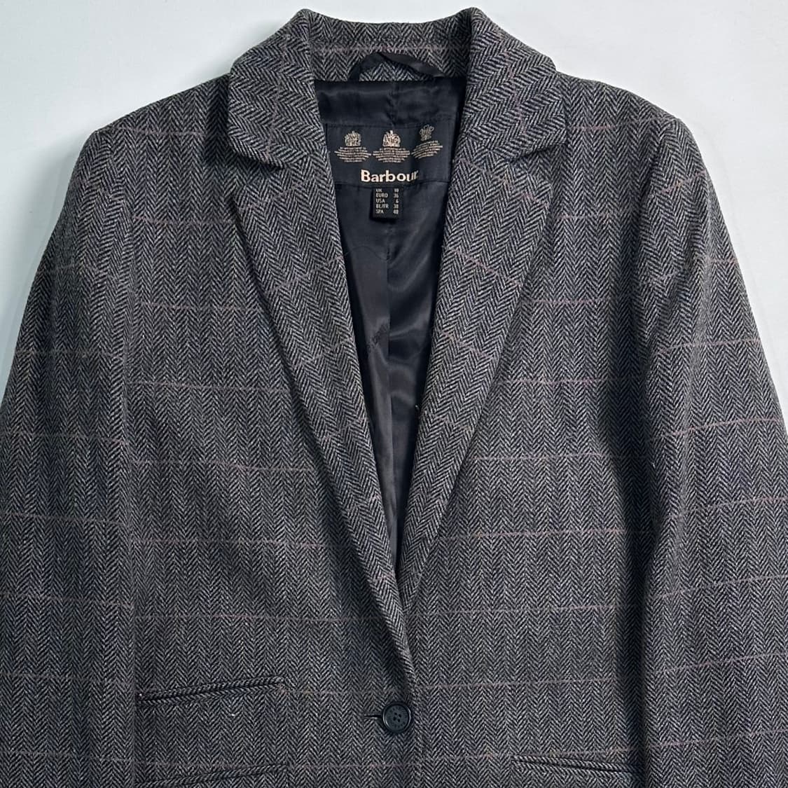 바버 헤링본 울 블레이저 상품이미지2