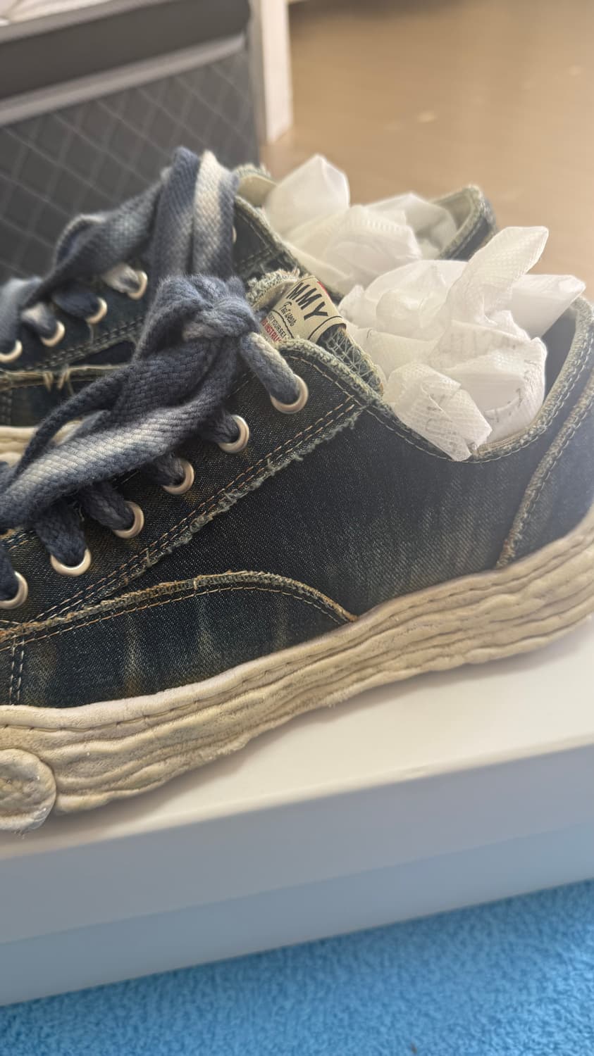 미하라 야스히로 솔 워시드 데님 스니커즈 상품이미지4