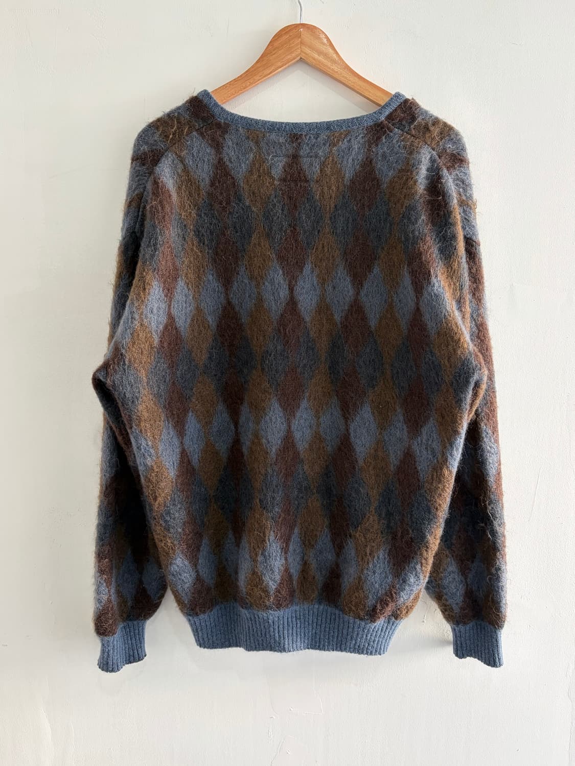 Wackcomaria 와코마리아 아가일패턴 모헤어 가디건 상품이미지4