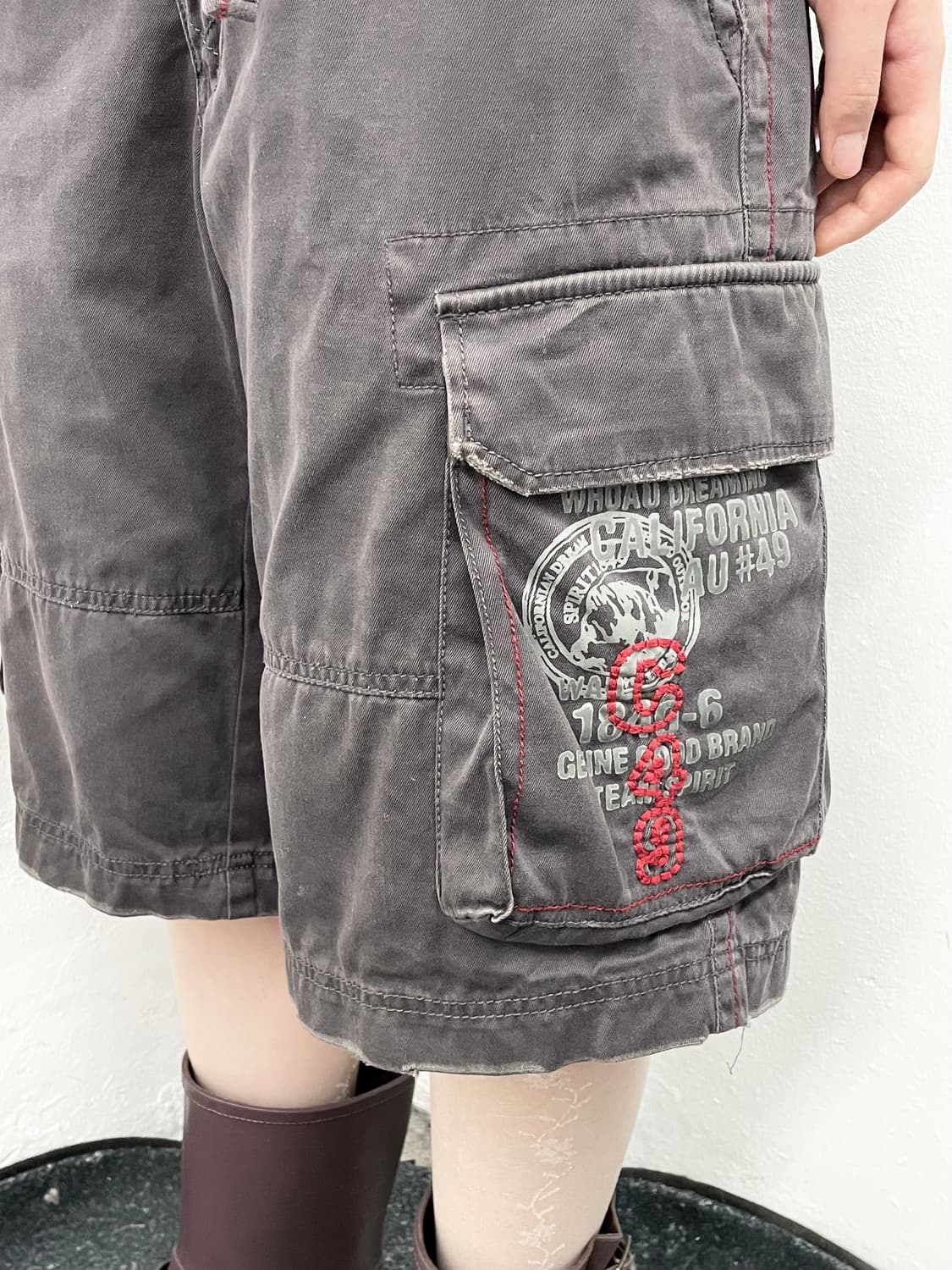 y2k 자수 포켓 카고팬츠 상품이미지4