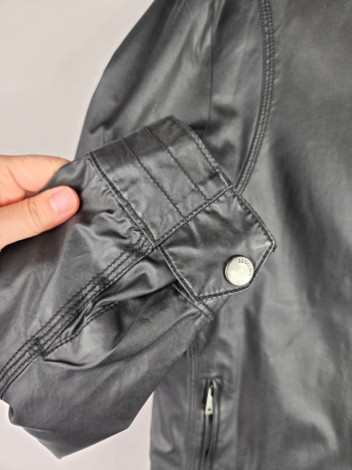 [무료배송]라코스테 48 남성 내피 포함 가죽 느낌 집업 자켓 상품이미지4