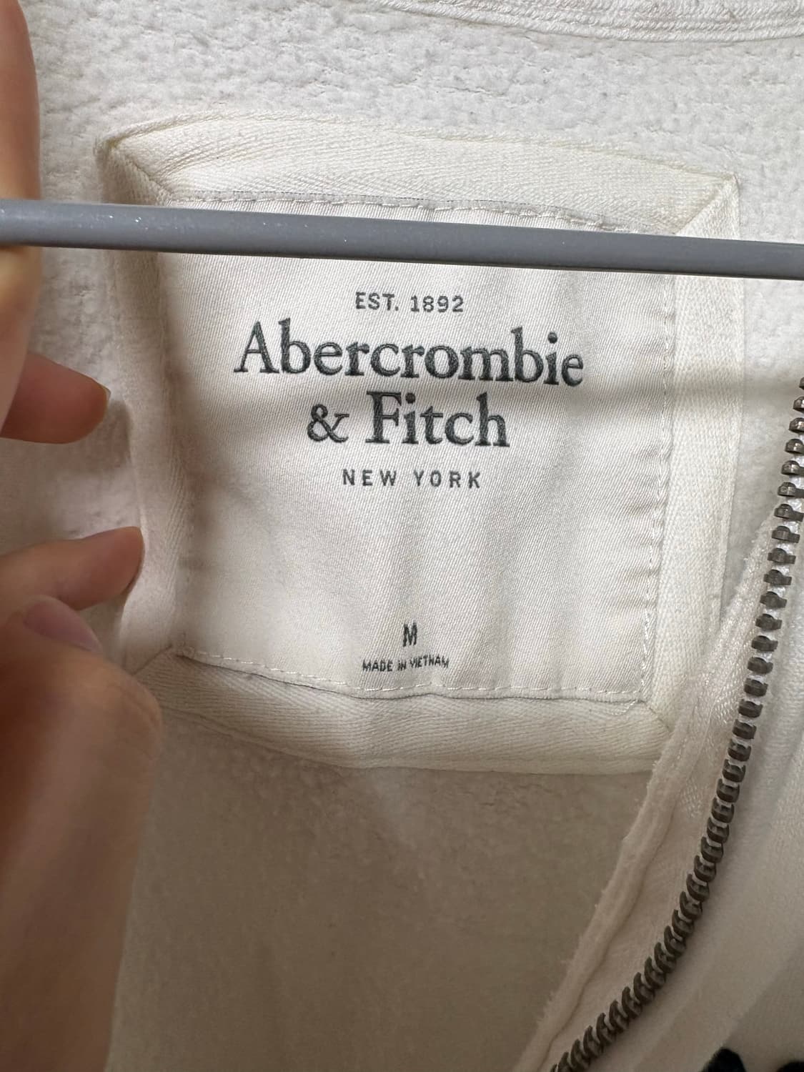 초대장) 아베크롬비 딱붙 후드집업 (아이보리 M) 상품이미지8