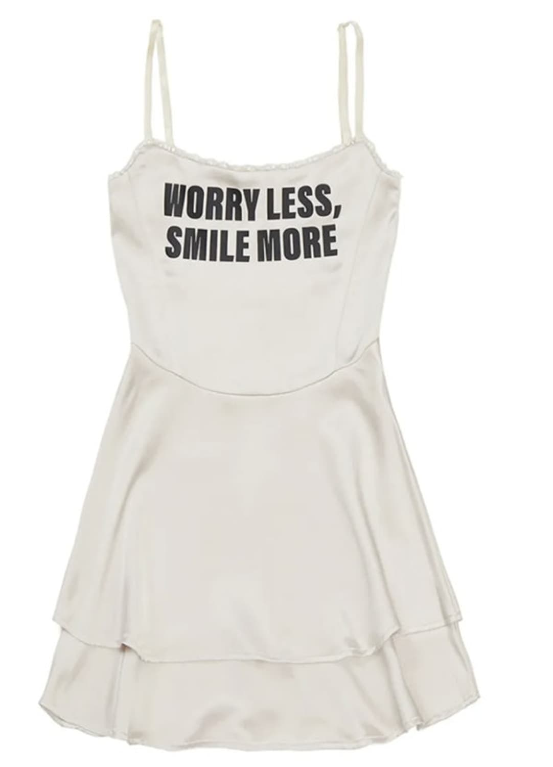 유희 레터링 새틴 미니 드레스 원피스 상품이미지2