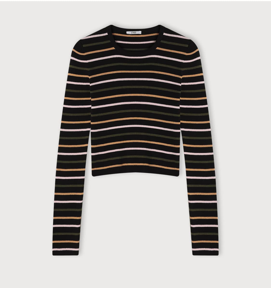 에토스 스트라이프 크롭 썸머 니트 상품이미지1