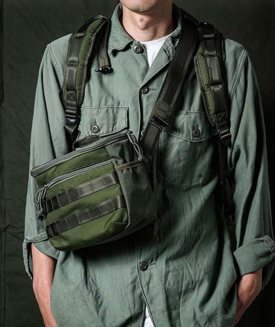 리버레이더즈 px 숄져 숄더백 ll 카키 상품이미지1