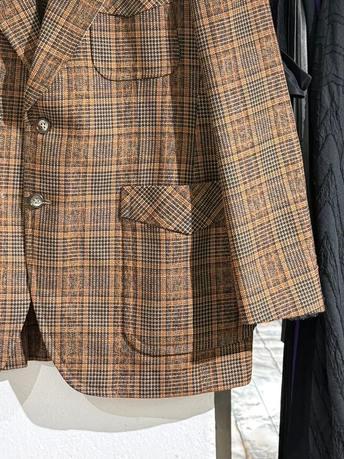 랑방 브라운 체크 울 블레이저 자켓 상품이미지5