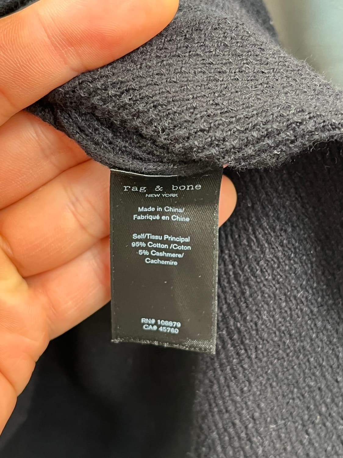 rag&bone 랙앤본 블랙 풀오버 니트 S 상품이미지5