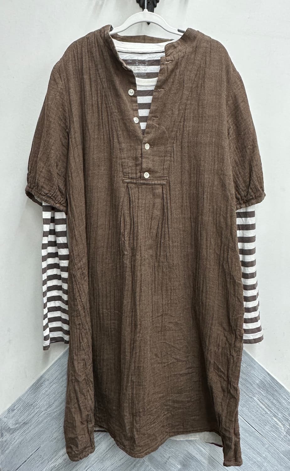 🐿️하구미의 히피 모리걸 숲속 코디세트🐿️ 레이어드 플라워패턴 미디스 상품이미지3