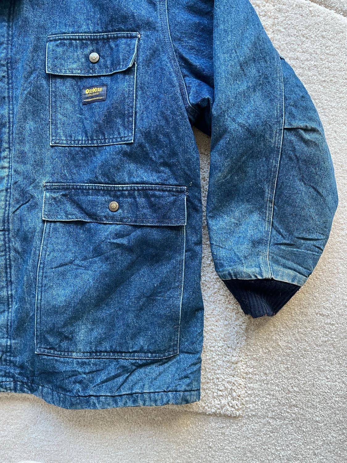 오시코시 헤비 패딩 데님 워크 자켓 (105-110) 상품이미지4
