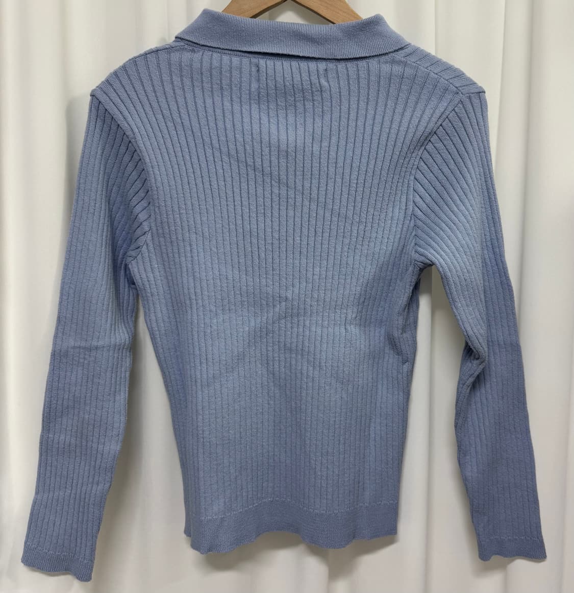 NAIN 나인 소라색 골지 니트  상품이미지7