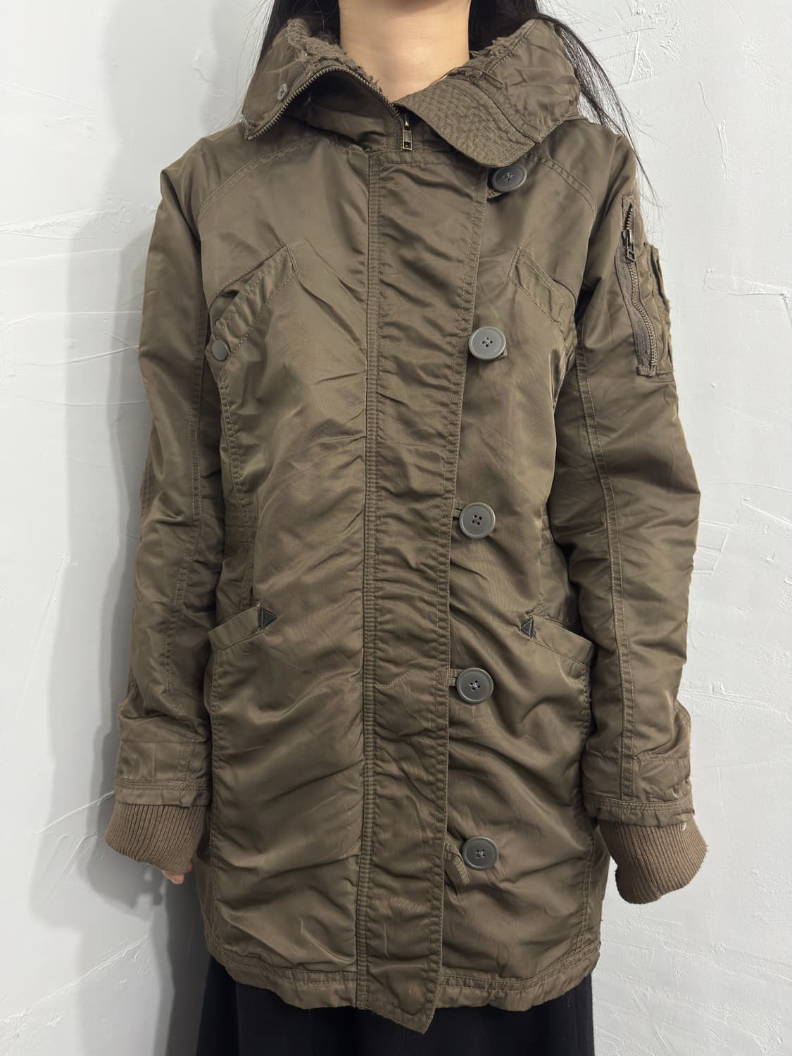 backnumber brown hood shorring jacket  상품이미지1