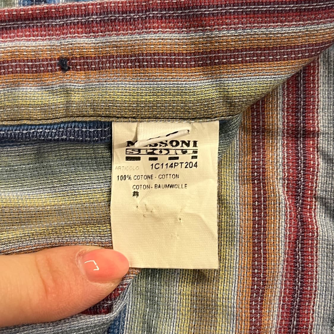 [정품/XL] 미쏘니 빈티지 스트라이프 긴팔 셔츠 b10 상품이미지7