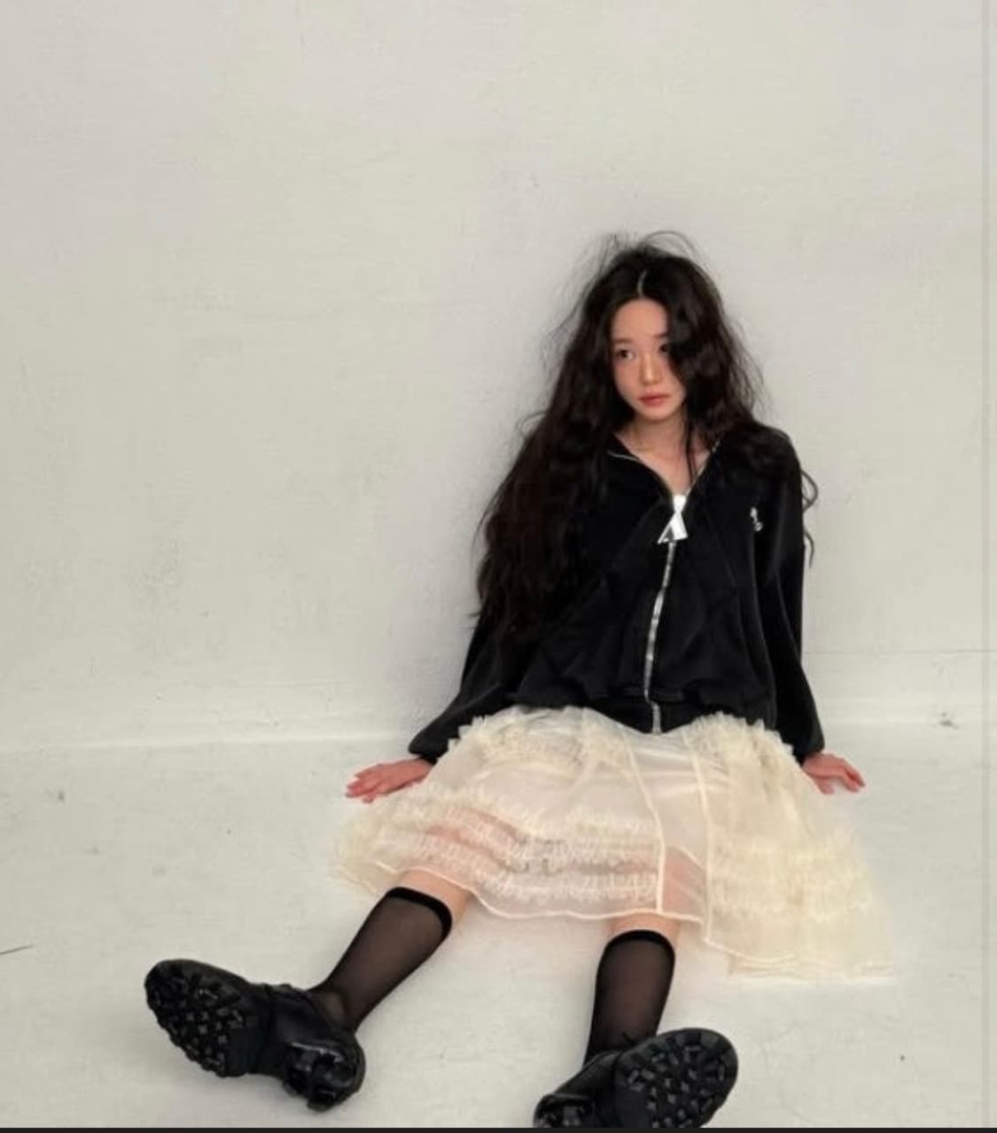 아옵트 오간자 레이어드 스커트 상품이미지2