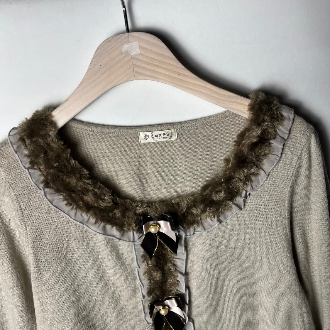 [AXES FEMME] 엑시즈팜 라떼갸루 퍼 니트 상품이미지3