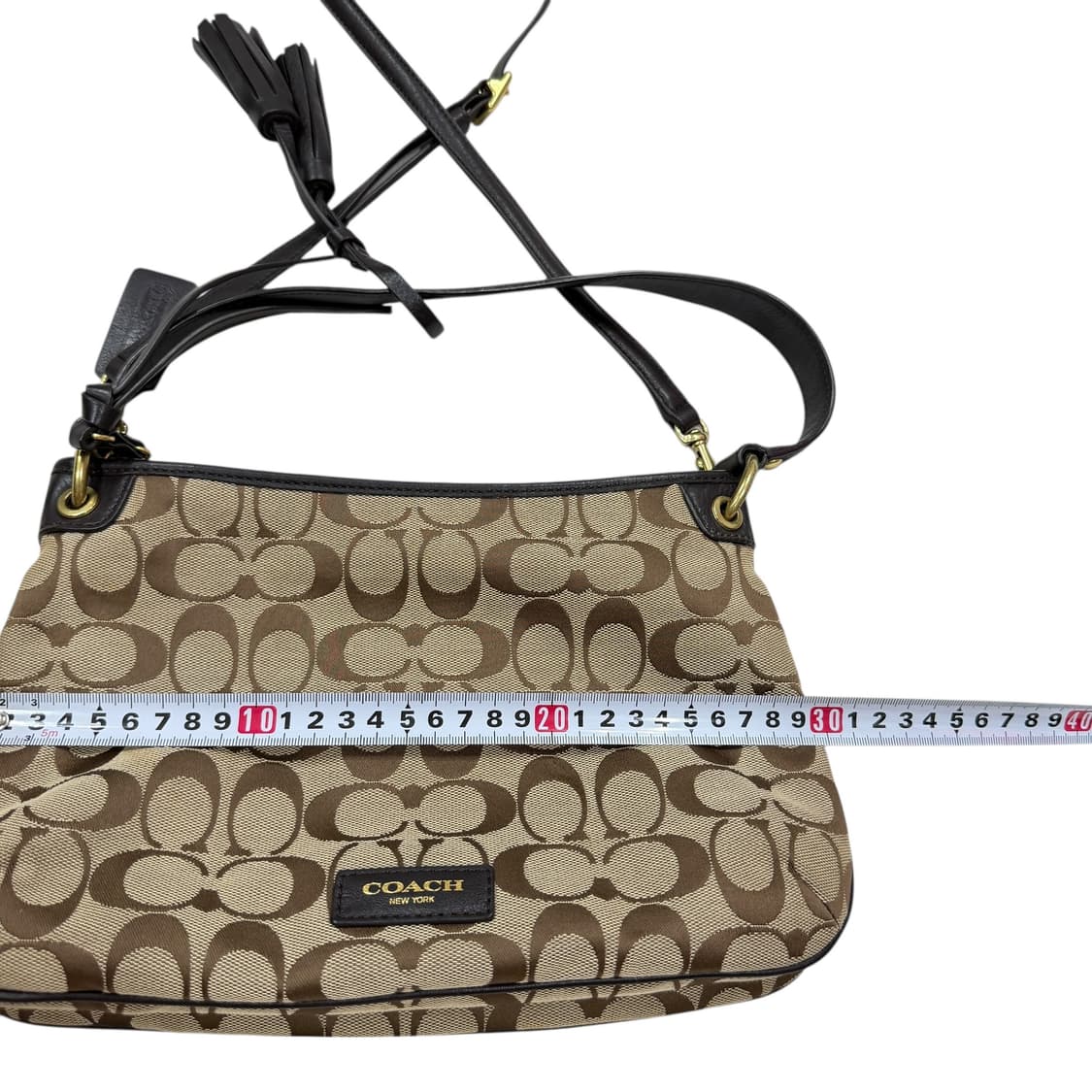 코치 시그니처 로고 2WAY 숄더 크로스백 가방 브라운 상품이미지4