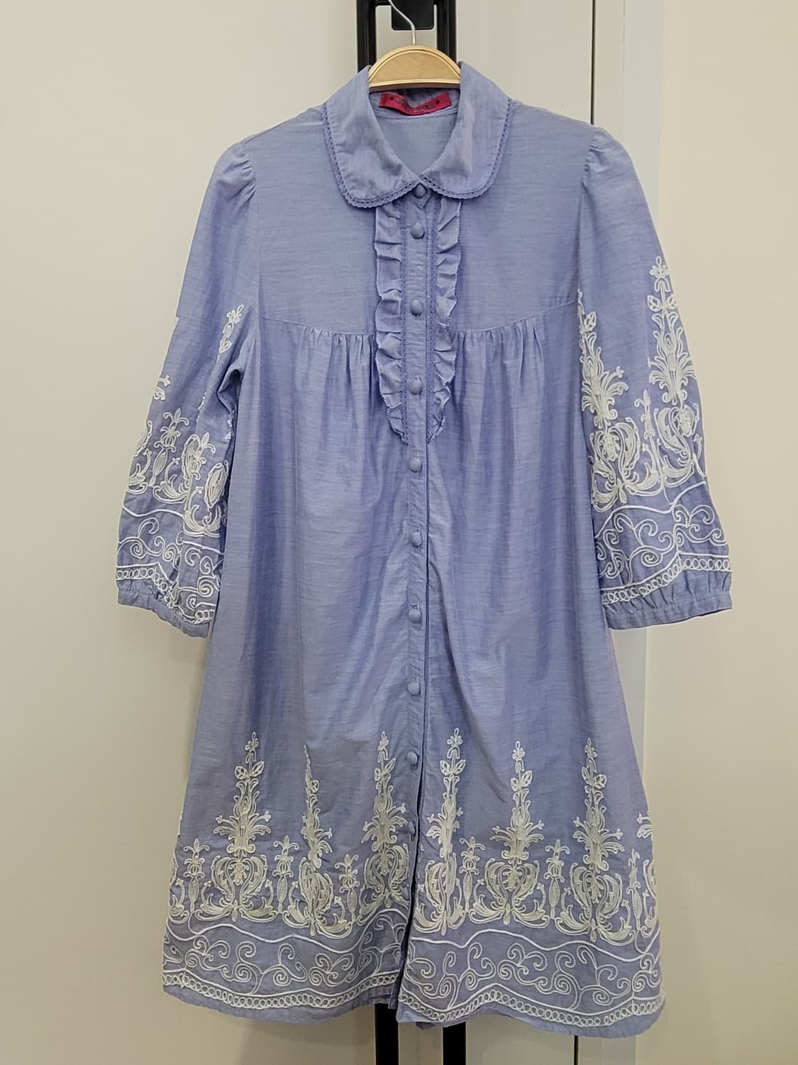 돌리걸 바이 안나수이 레이스 자수 7부 소매 원피스 55사이즈 상품이미지1