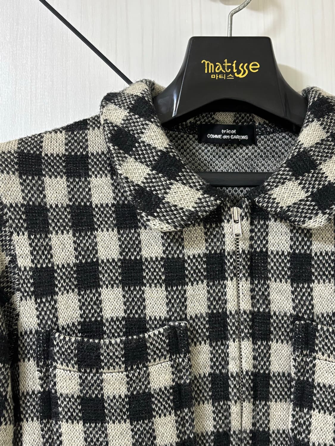 꼼데가르송 트리콧 니트 집업 상품이미지4