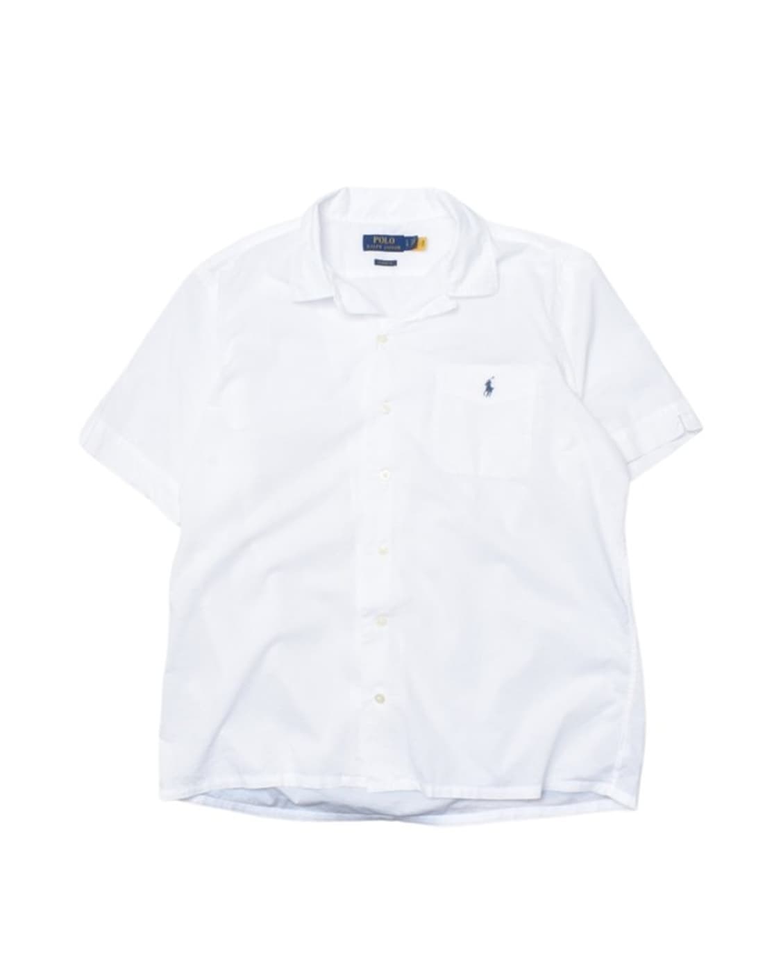 폴로 랄프로렌 큐알 오픈카라 화이트 반팔 셔츠 L M0006 상품이미지1