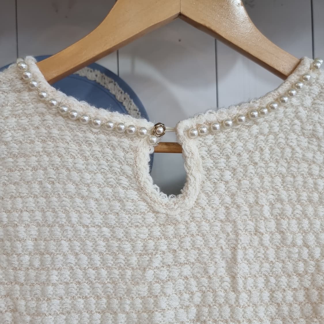 진주넥 트위드 원피스 상품이미지6