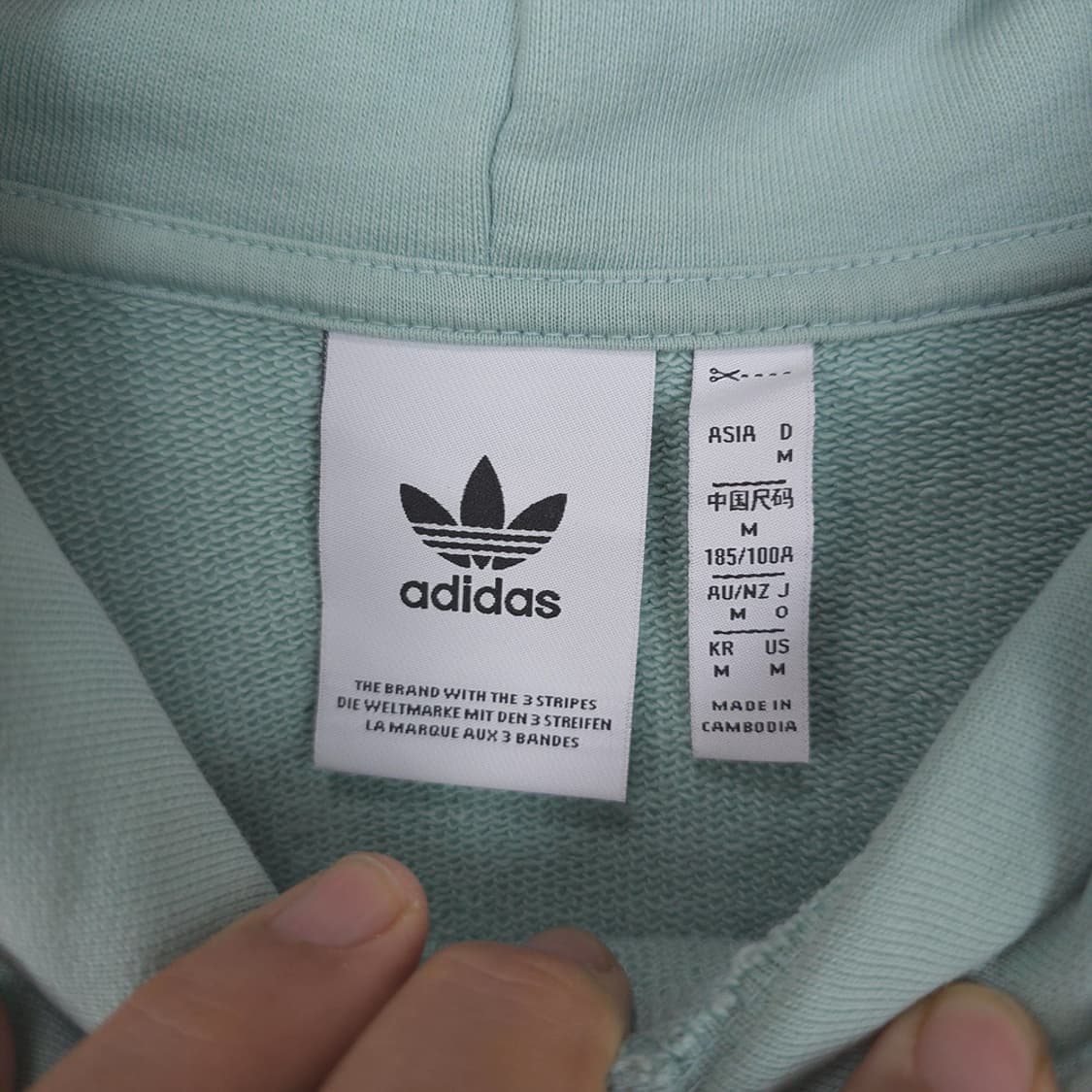 아디다스 Adidas 프리미엄 오가닉 코튼 후디 민트 M 상품이미지4