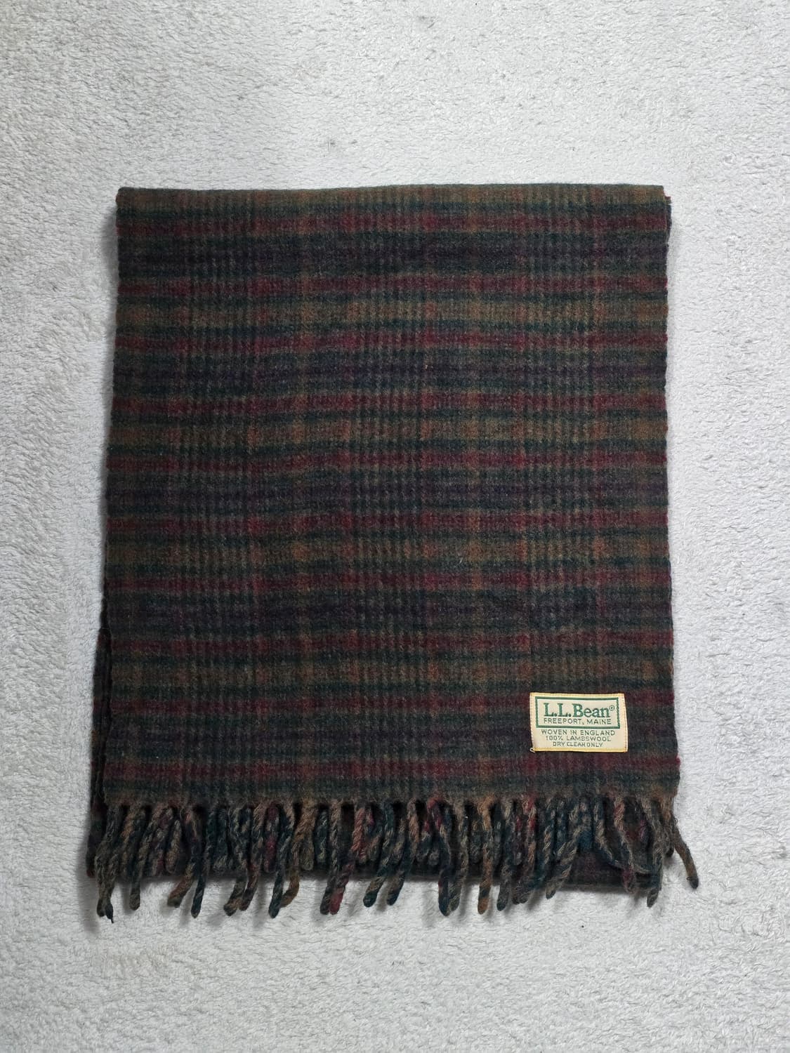 L.L. Bean 엘엘빈 램스울 체크 머플러 상품이미지1