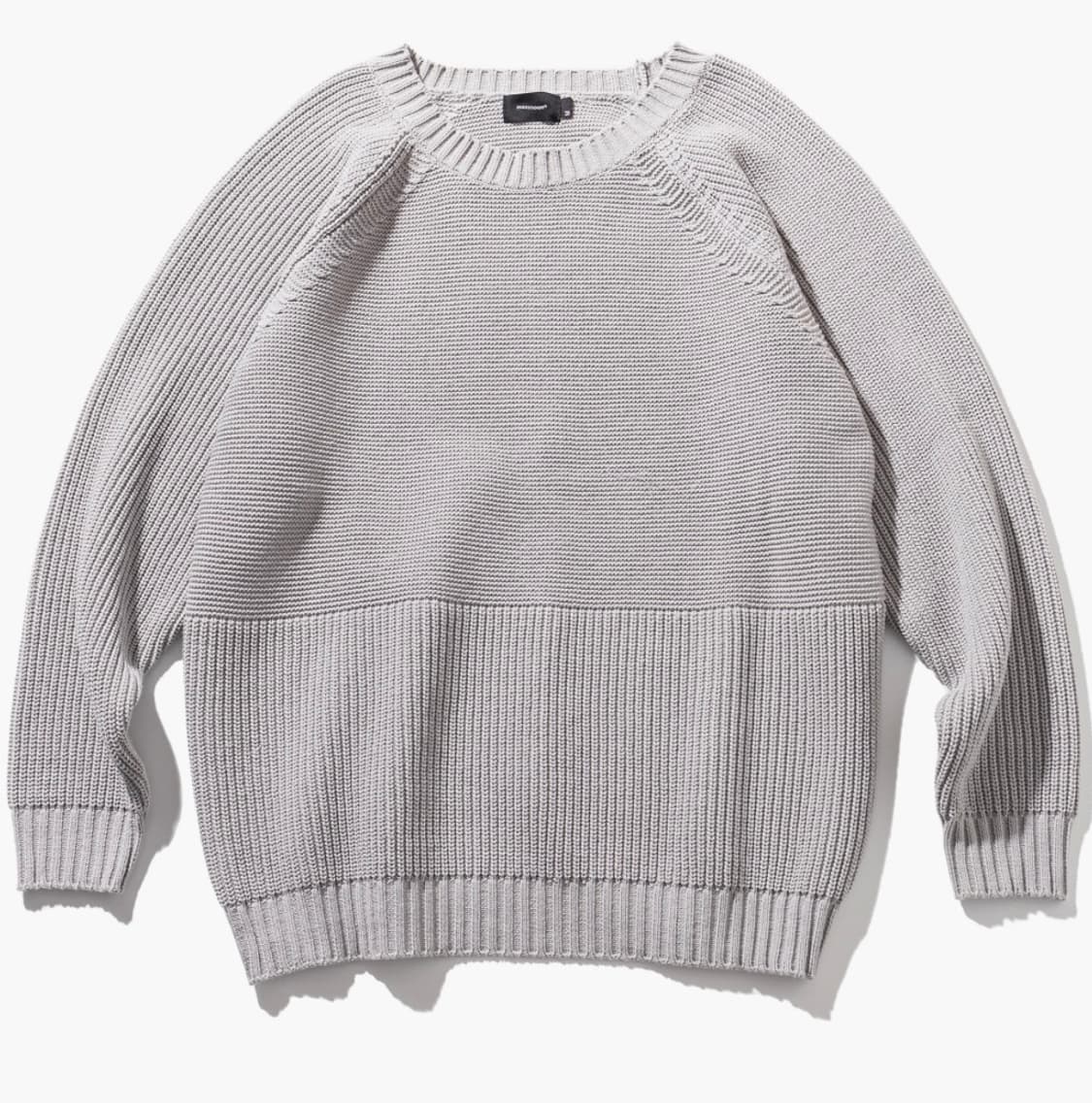 매스노운 하프 인시전 오버사이즈 니트 MFTNT002-GY M 상품이미지1