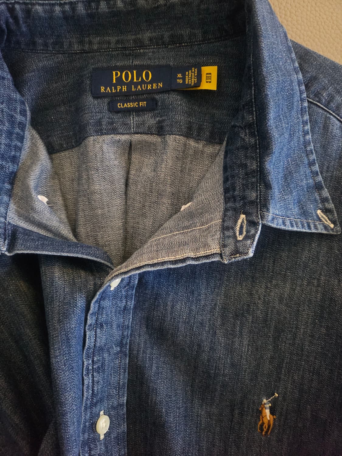 [거의 새것] 폴로 랄프로렌 데님 샴브레이 셔츠 남방 클래식 xl 상품이미지2