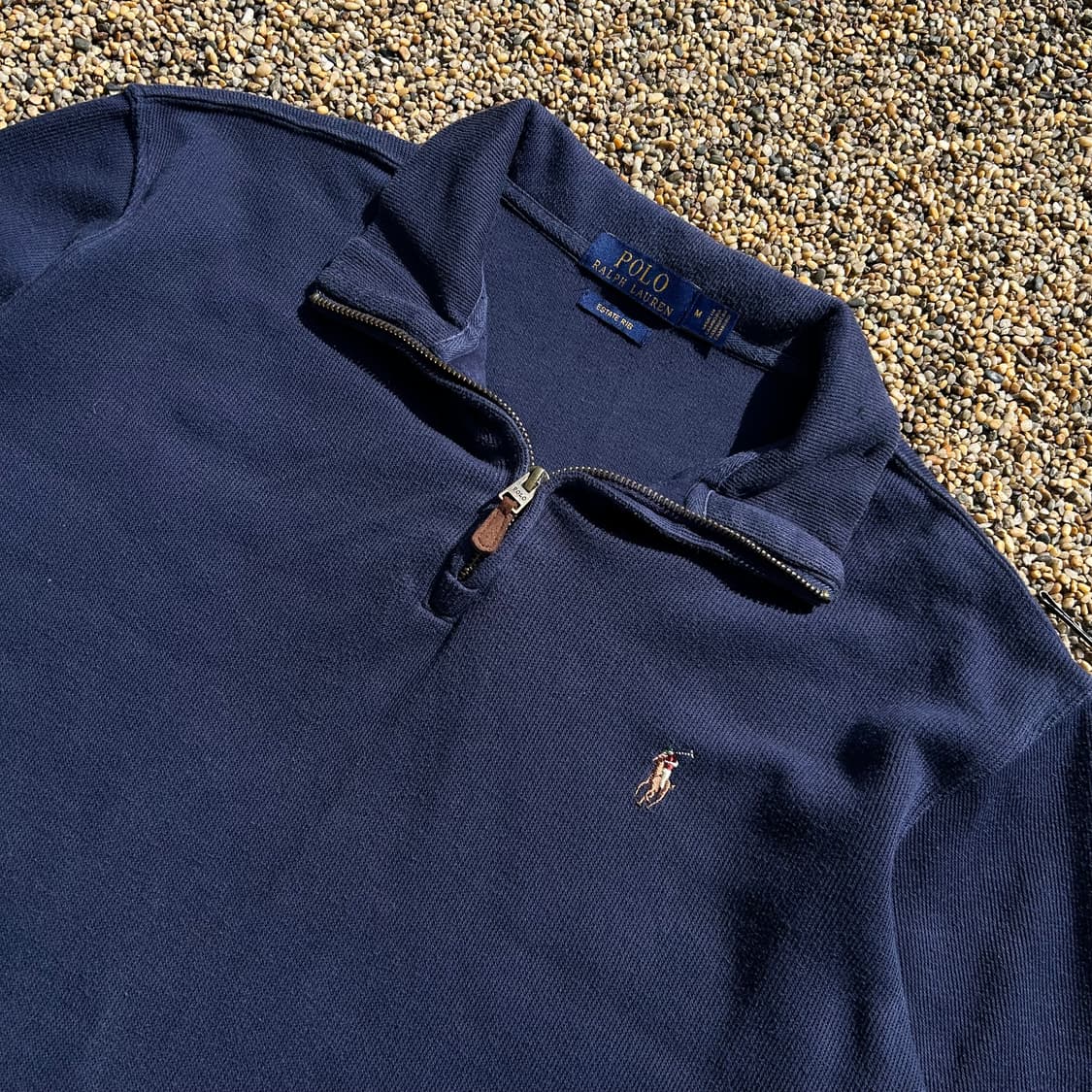 폴로 (POLO RalphLauren)네이비 반집업 코튼 니트 상품이미지2