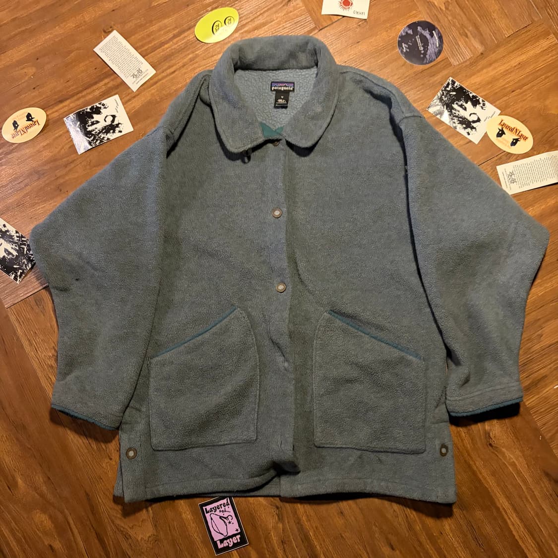 90s usa Patagonia synchilla blue jacket 상품이미지1