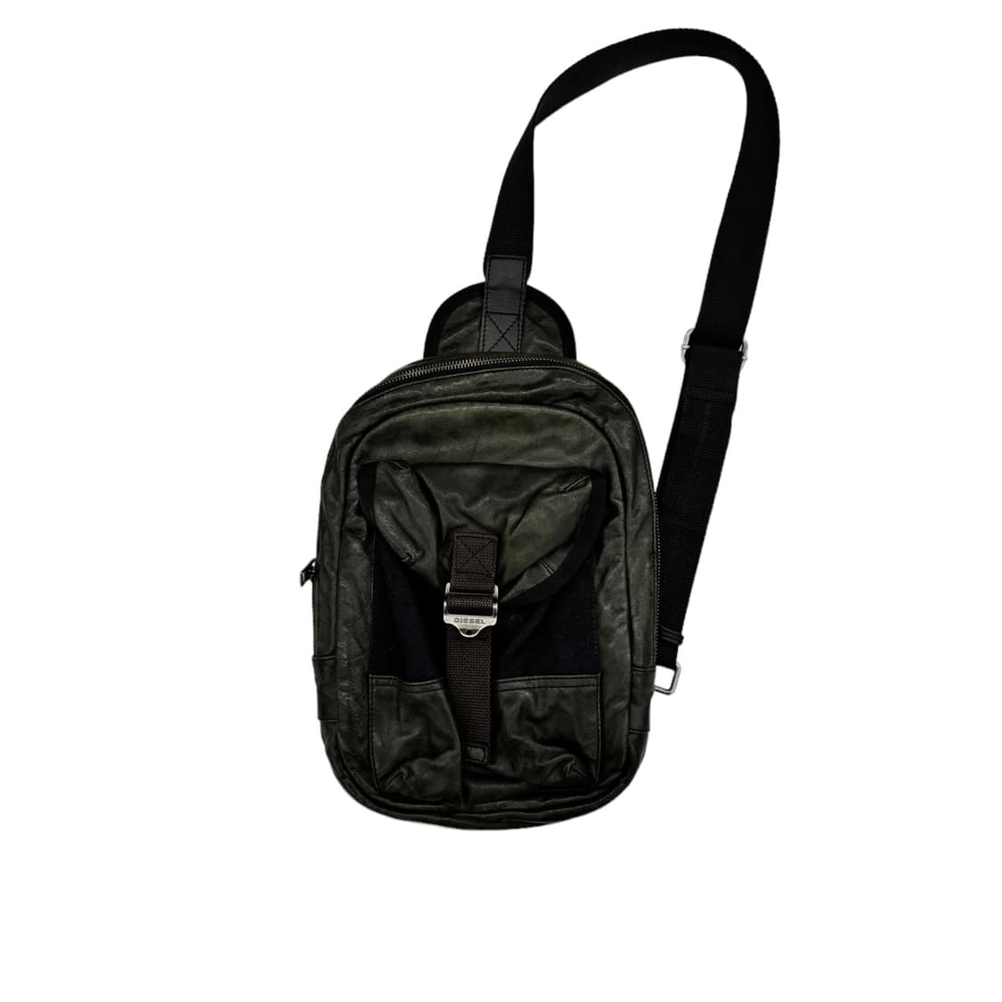 디젤 레더 슬링백 카키 상품이미지2