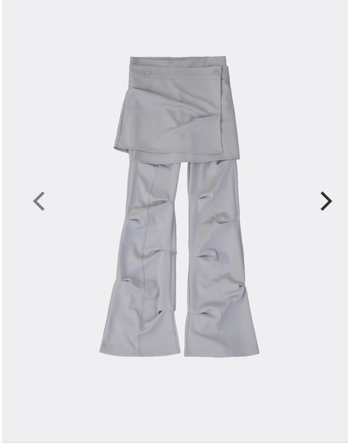 오호스 WRAP OVER TUCK PANTS-GREY 스커트 팬츠 상품이미지1