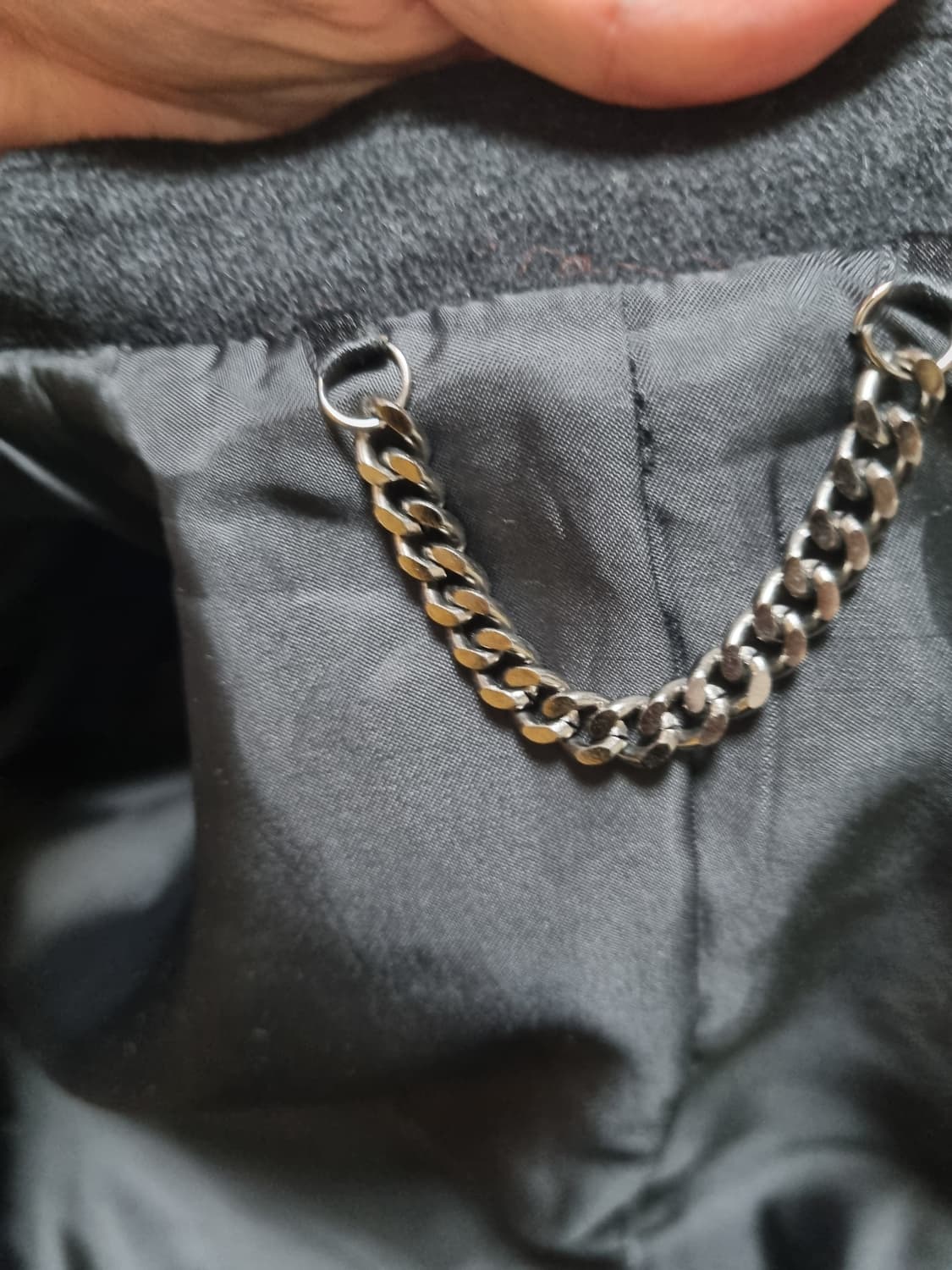 스타일옴므 가죽카라 캐시미어 코트 50사이즈 상품이미지4