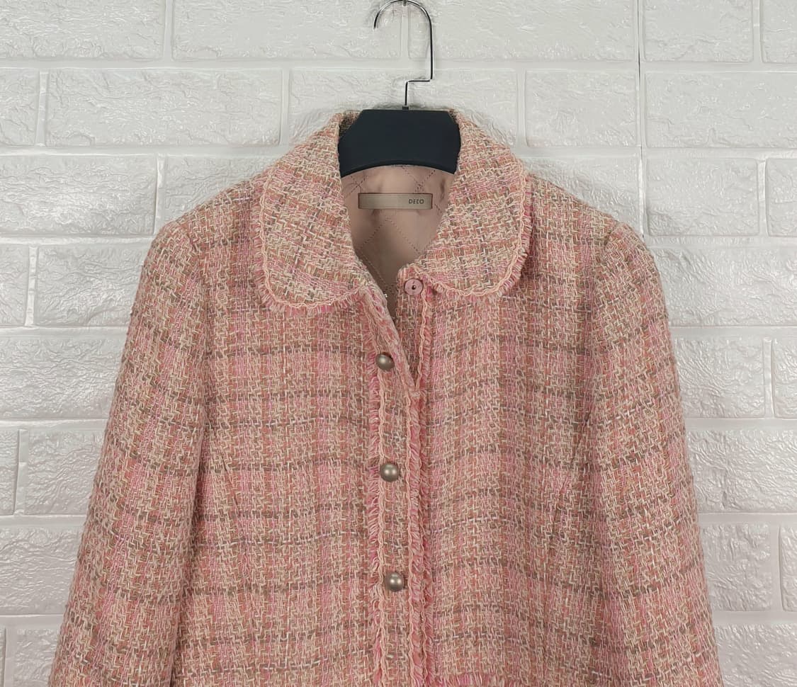 [55]데코 울 실크 혼방 트위드 자켓 상품이미지3