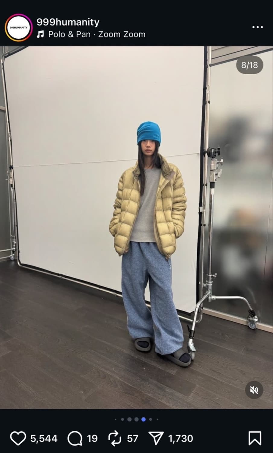 999휴머니티 경량패딩 카키 2 상품이미지1