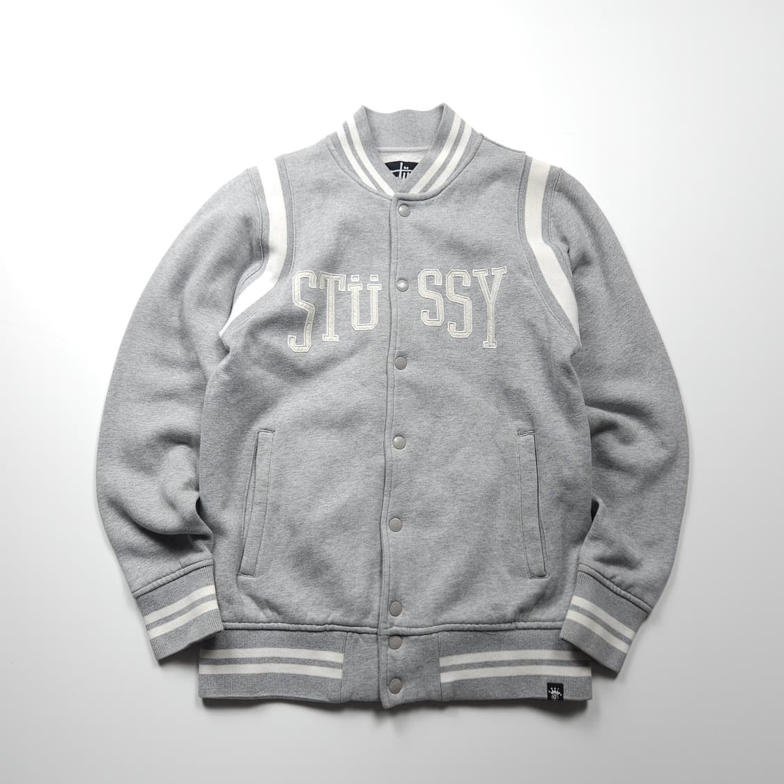 스투시 빅로고 스펠아웃 스웻 바시티 자켓 (S) 상품이미지2