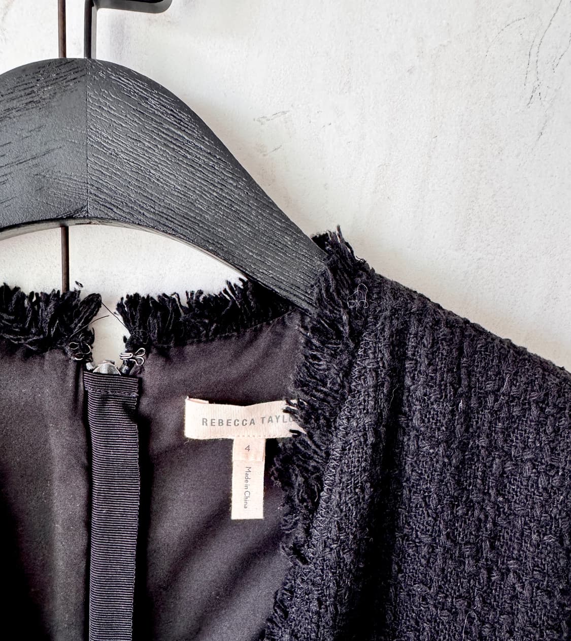 {파격할인}촬영용 의상Rebecca Taylor 블랙 트위드 원피스 Si 상품이미지6