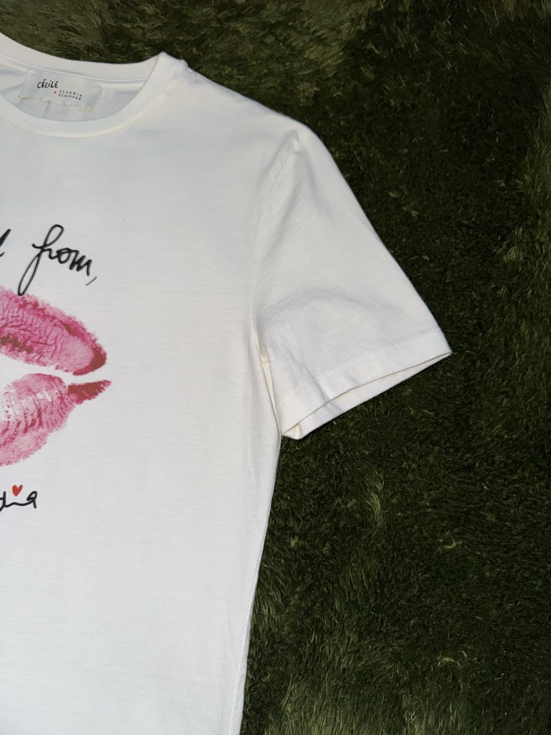 [S] Etre Cecile x Claudia Schiffer 립 티셔츠 상품이미지4
