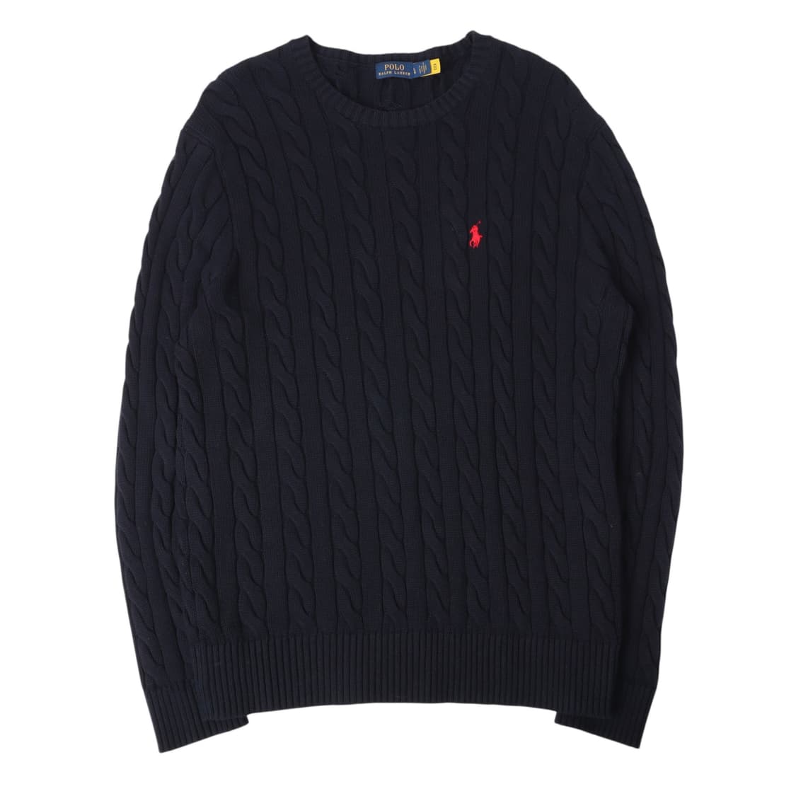 폴로 랄프로렌 QR 다크네이비 케이블 니트 상품이미지1