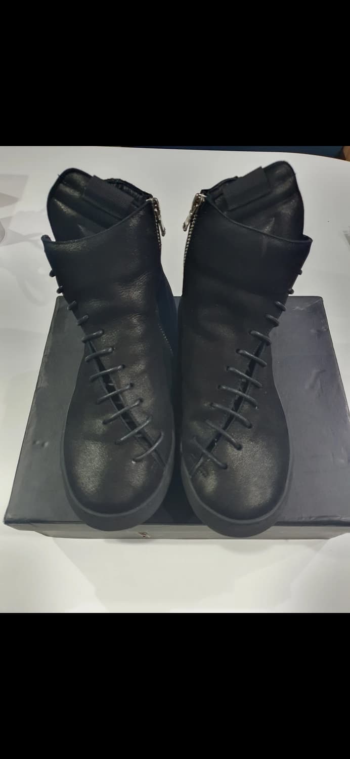 릭오웬스맛 사선 스트링 레더 하이탑 아티잔 39사이즈 상품이미지1