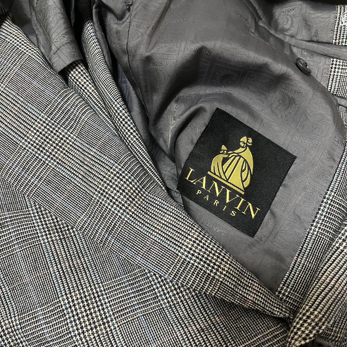 Lanvin Paris 남성 클래식 체크 정장 자켓 L(100) 상품이미지2