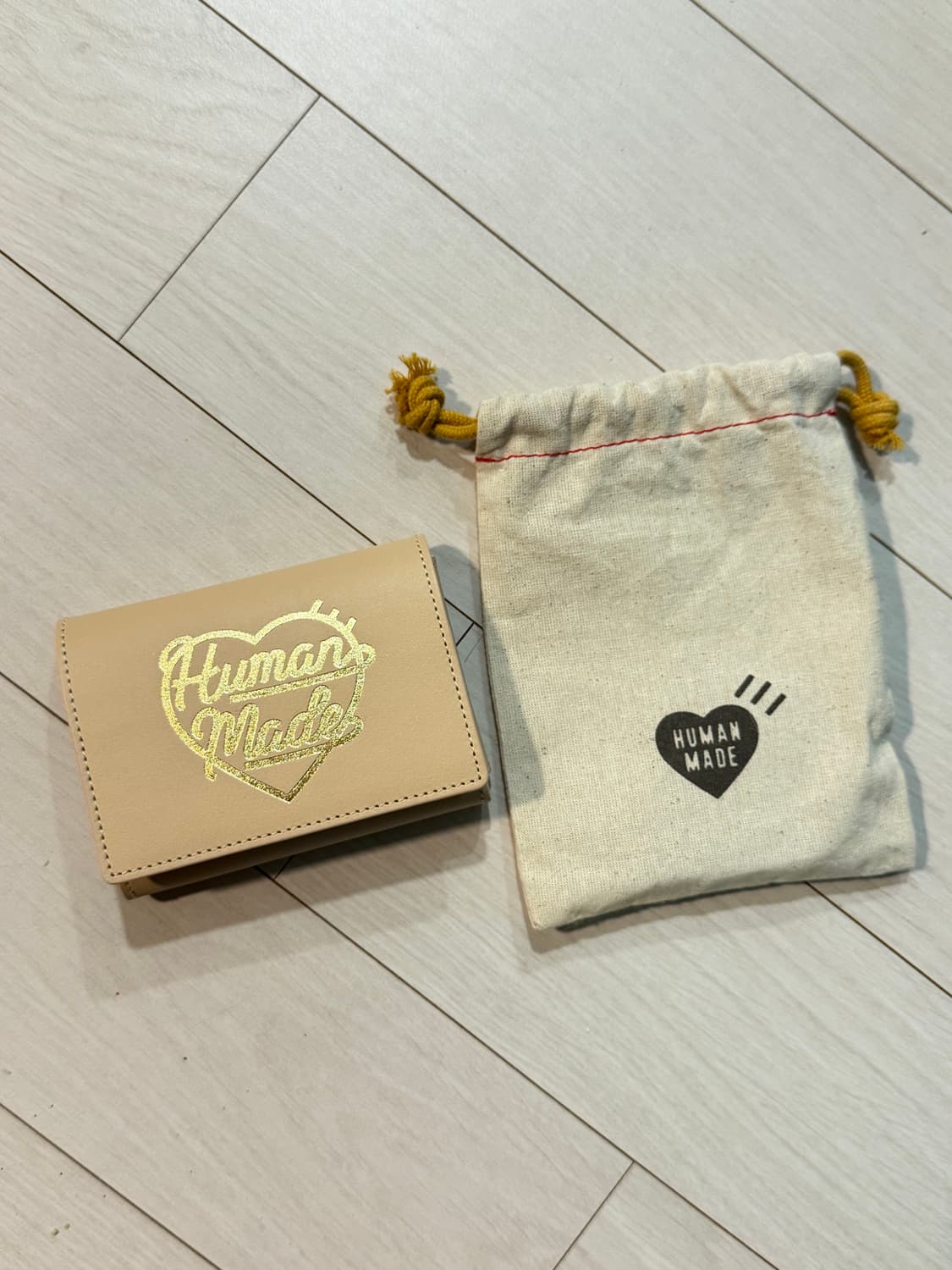 휴먼 메이드 레더 카드 케이스 베이지 상품이미지1