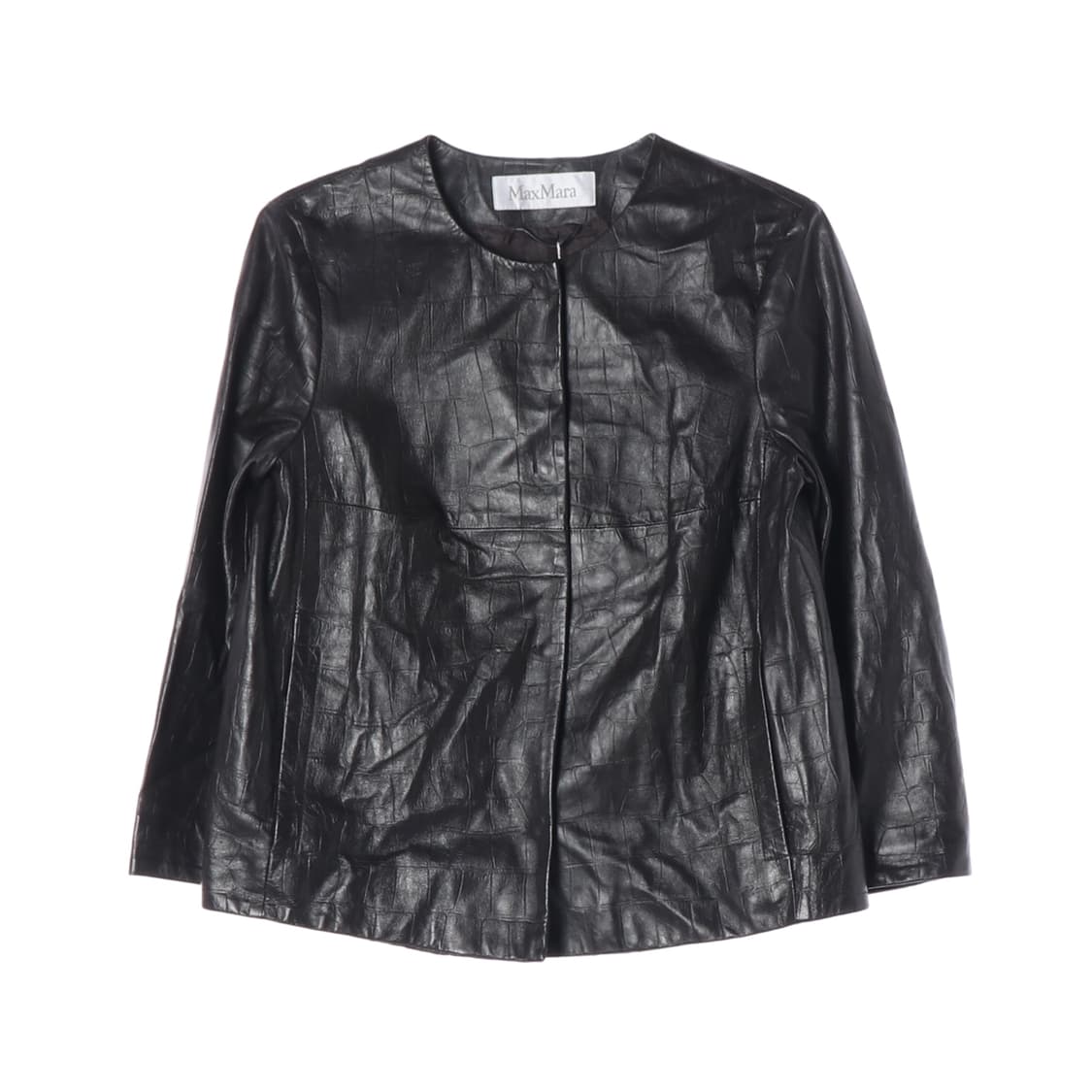 (새상품)[XS]막스마라 송아지가죽 노카라 레더 가죽 자켓 셋업 재킷
 상품이미지1