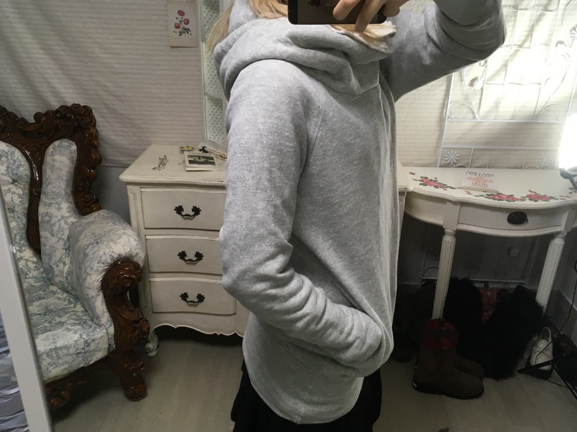 일본빈티지 램지 그레이 버플 버튼 윈터 후드 상품이미지4