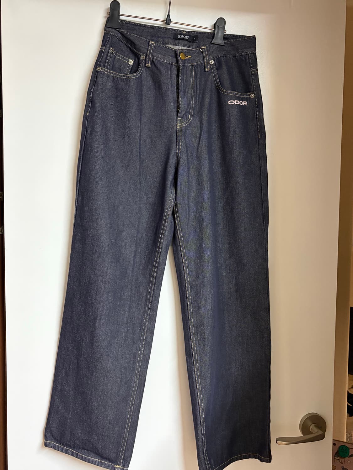 오도어 Logo drop denim in pink 상품이미지5