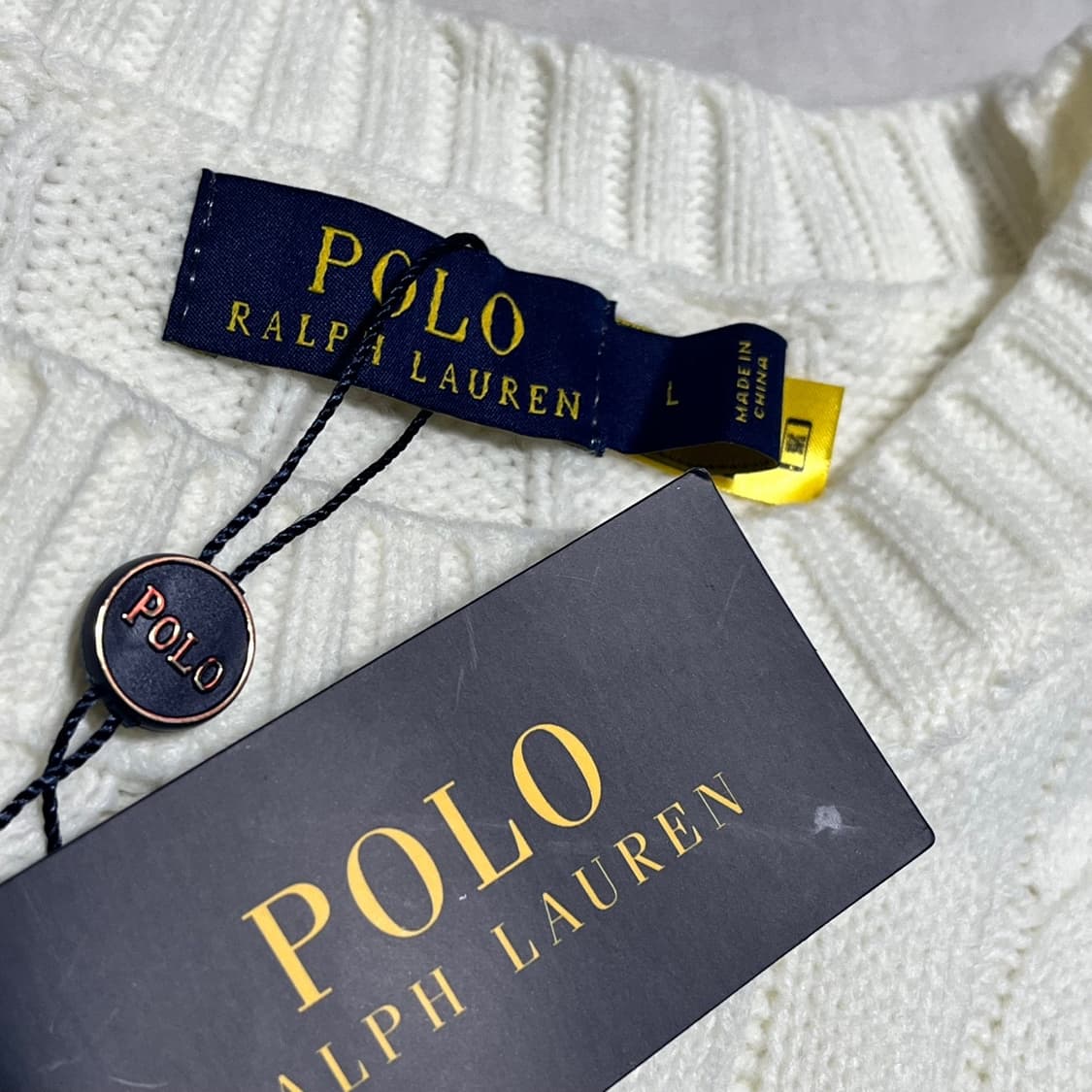 L 폴로랄프로렌 꽈배기니트 새상품 상품이미지4